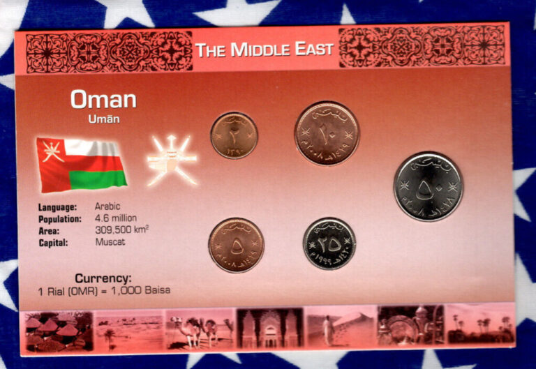 Read more about the article Littleton World Coin Set Oman UNC 5 10 50 Baisa 2008 2 Baisa 1970 25 Baisa 1999