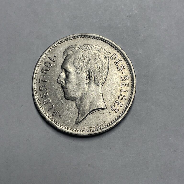Read more about the article 1932 Belgium 5 Francs KM#98