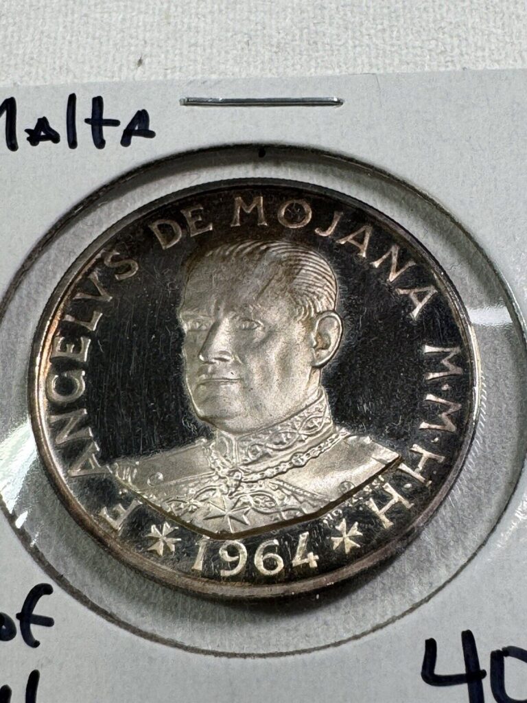 Read more about the article 1964 Malta 1 Scudo Proof Silver Coin Head of John the Baptist Low Mintage