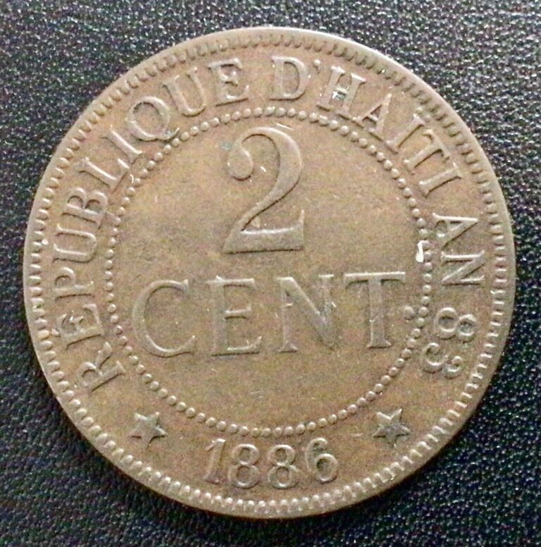 Read more about the article 1886 HAITI 2 CENTIMES COIN!