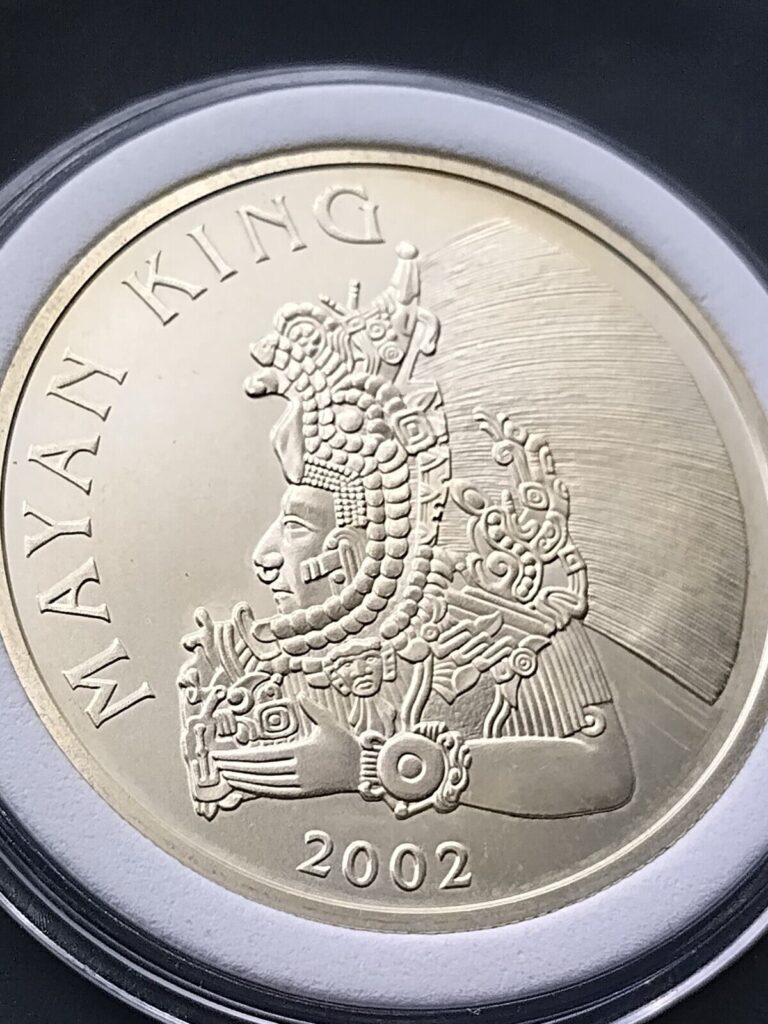 Read more about the article 2002-.999 Silver – Belize -Mayan King – One DollarKM#134