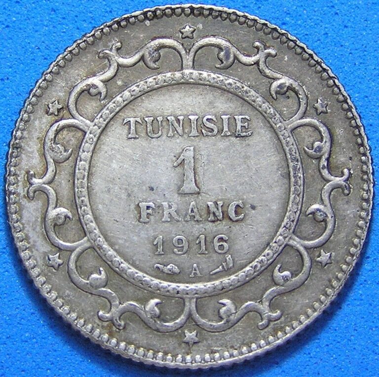 Read more about the article Tunisia 1 Franc .835 Silver Coin 1916 A  Free Shipping for Additional Purchases