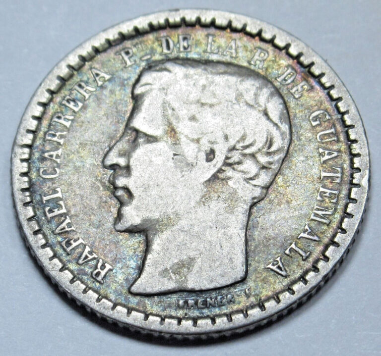 Read more about the article 1862 Guatemala Silver 1/2 Reales Genuine Antique Medio Real Rare 1800’s Coin