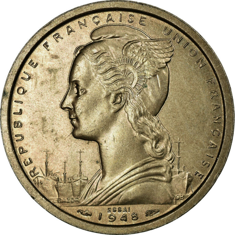 Read more about the article [#30863] Coin  Togo  2 Francs  1948  Paris  MS  Copper-nickel  Lecompte:21