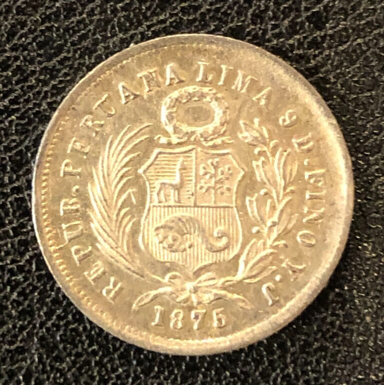 Read more about the article 1875 Peru UN 1 One Dinero World Silver Coin HIGH GRADE