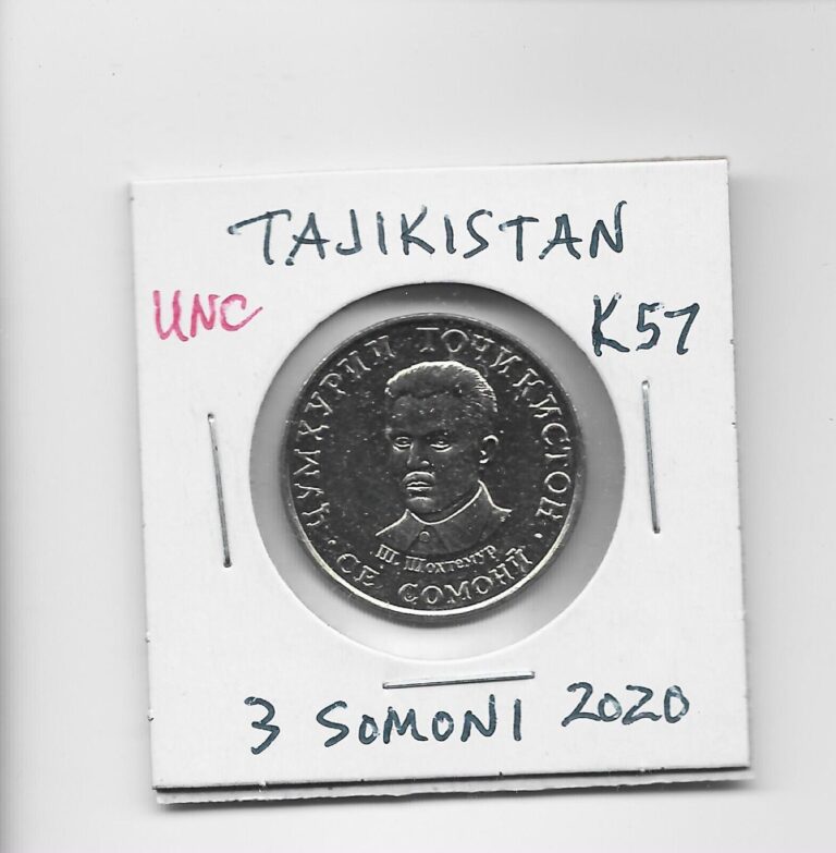 Read more about the article Tajikistan 3 Somoni 2020 K57 Sh. Shohtemur Formerly in USSR. Kazakhstan Mint