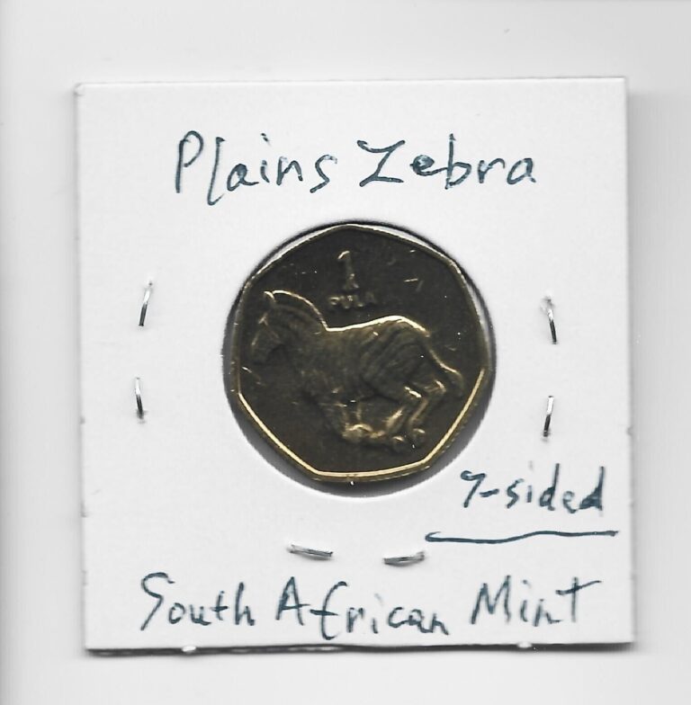 Read more about the article Botswana 1 Pula 2007 K24 Plains Zebras. 7-Sided. South African Mint