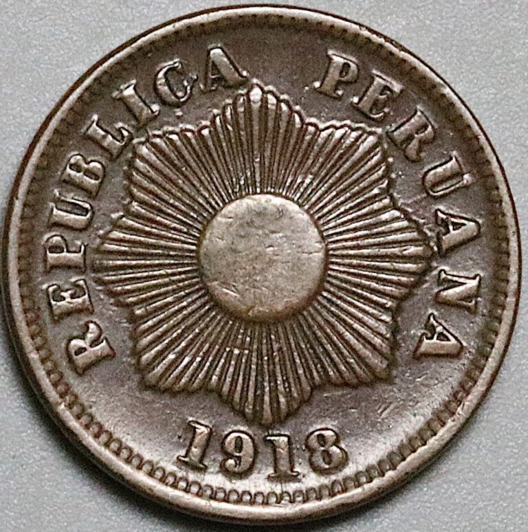 Read more about the article 1918-R Peru Un 1 Centavo XF Radiant Sun Coin (24100102R)
