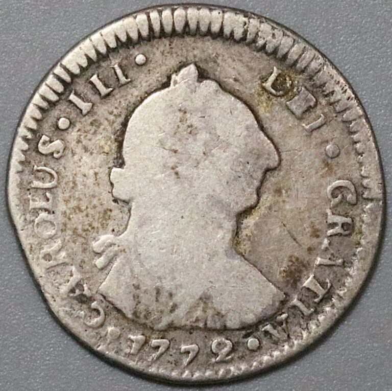 Read more about the article 1772 G Guatemala 1 Real Charles III Spain Colonial Scarce 3 Year Coin (23122703R