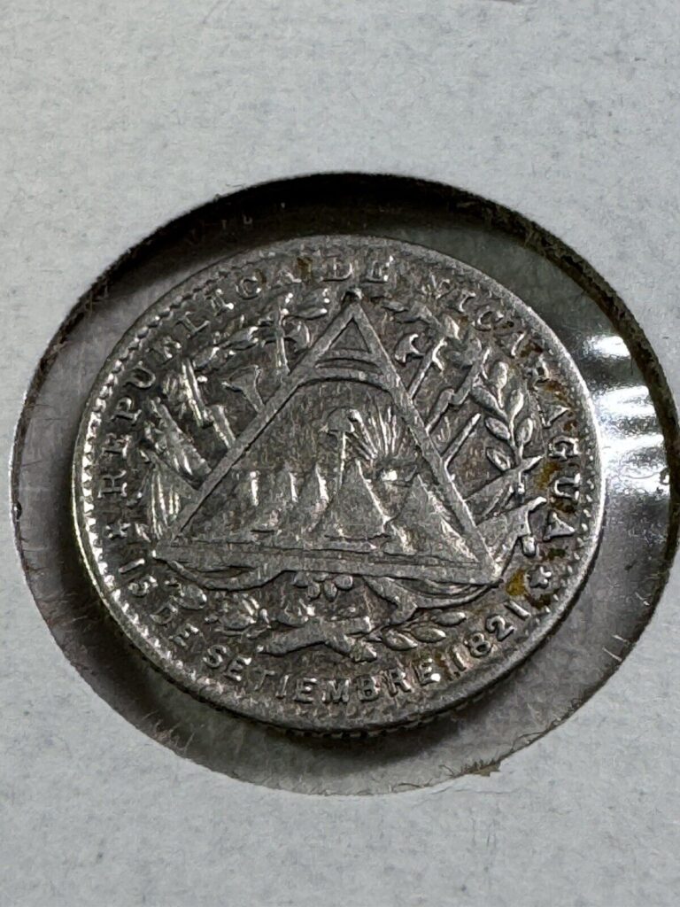 Read more about the article 1887-H Nicaragua 5 Centavos Small Silver Coin Cleaned