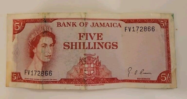 Read more about the article 1960 JAMAICA FIVE SHILLINGS NOTE