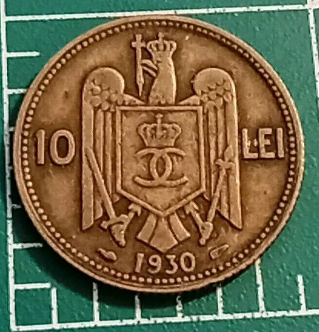 Read more about the article Romania 10 Lei 1930(a) Nickel-Brass KM#49