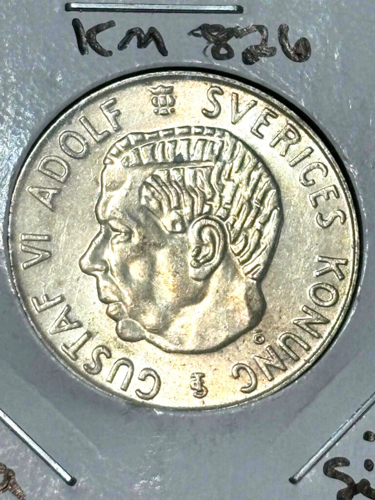 Read more about the article SWEDEN 1961TS KRONA  KM826  CH BU  0.400 SILVER  FREE USA SHIPPING