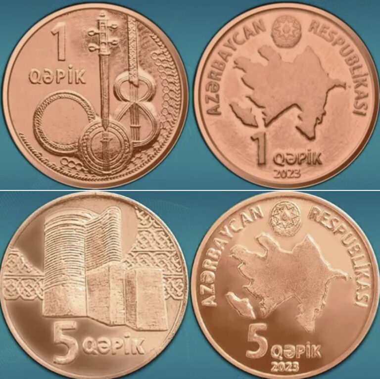 Read more about the article Azerbaijan 2023 * SET OF 2 COINS * 1 + 5 qapiks * NEW * MINT SHINE * UNC