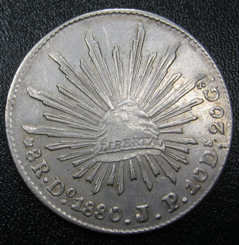 Read more about the article 1880 Do JP Mexico 8 Reales ✪ DURANGO ✪ Old Mexican Silver Coin