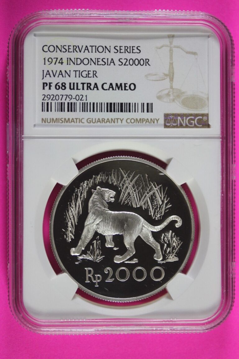 Read more about the article 1974 PF 68 Indonesia Conversation Series Javan Tiger 2000 Rupiah NGC Graded 479