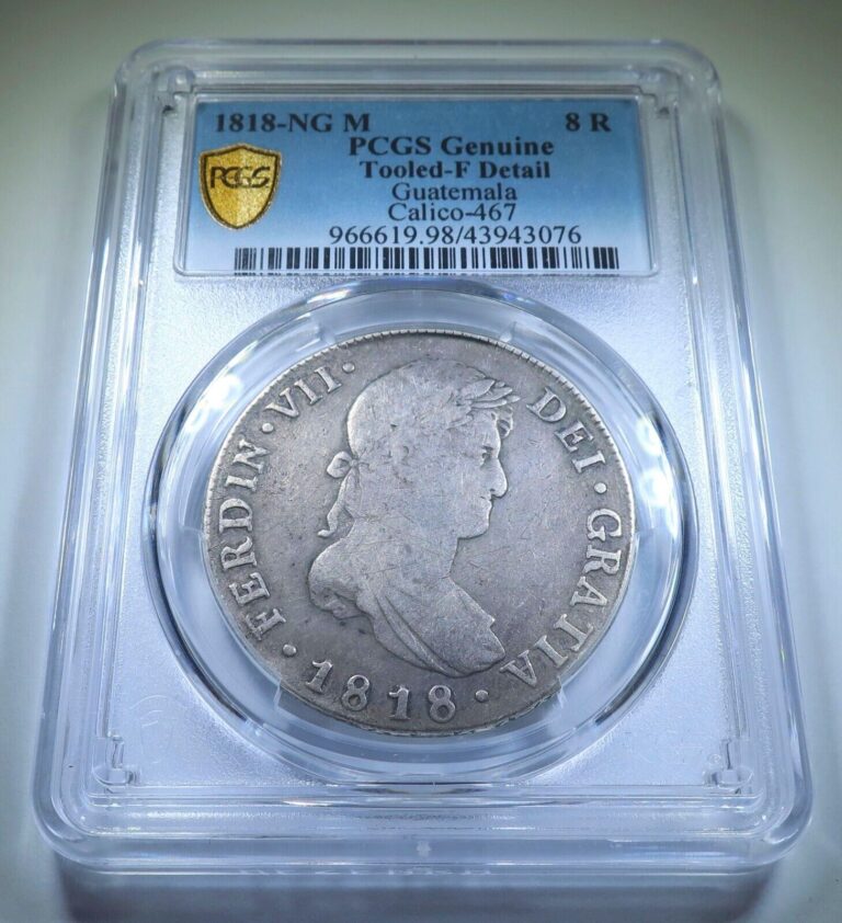 Read more about the article PCGS 1818-NG M Guatemala Silver 8 Reales Spanish Colonial Dollar Pirate Coin