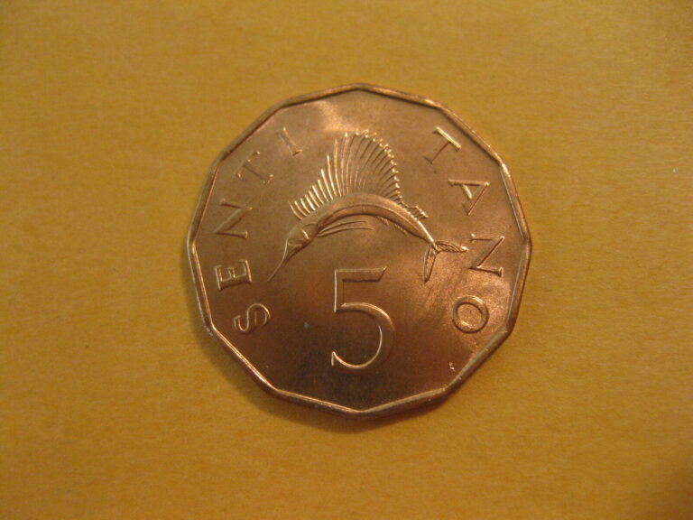 Read more about the article 1976 Tanzania coin 5 Senti   SAILFISH    unc Beauty  animal coin  Sweet!!