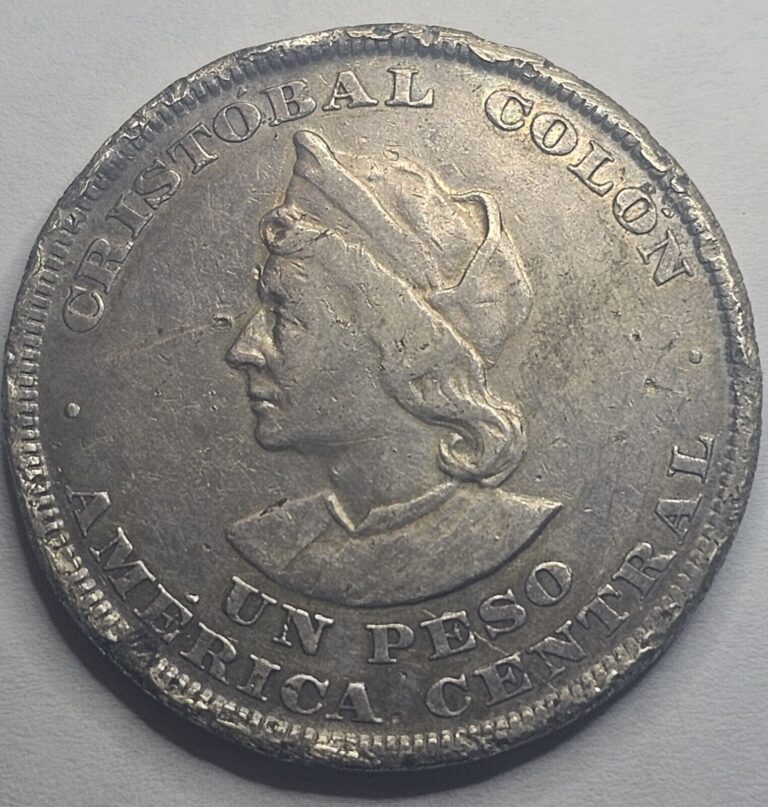 Read more about the article El Salvador – 1893 CAM Silver Peso 25g – KM 115