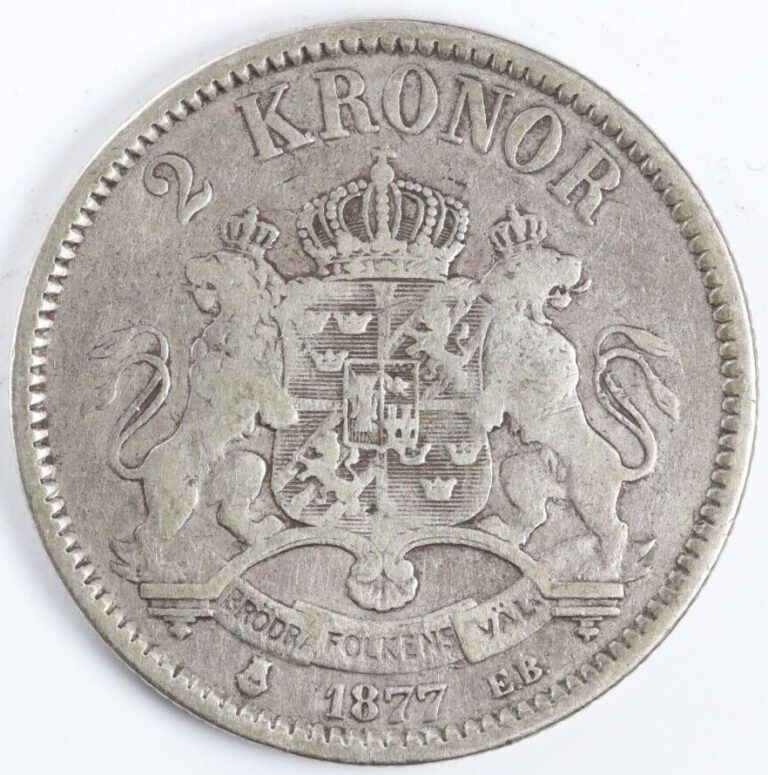 Read more about the article Sweden 1877 2 Kronor Coin