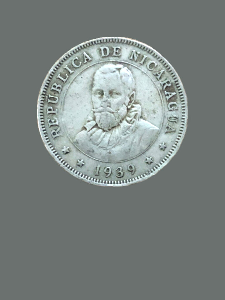 Read more about the article 1939 Nicaragua 50 Centavos Silver Coin – VF+