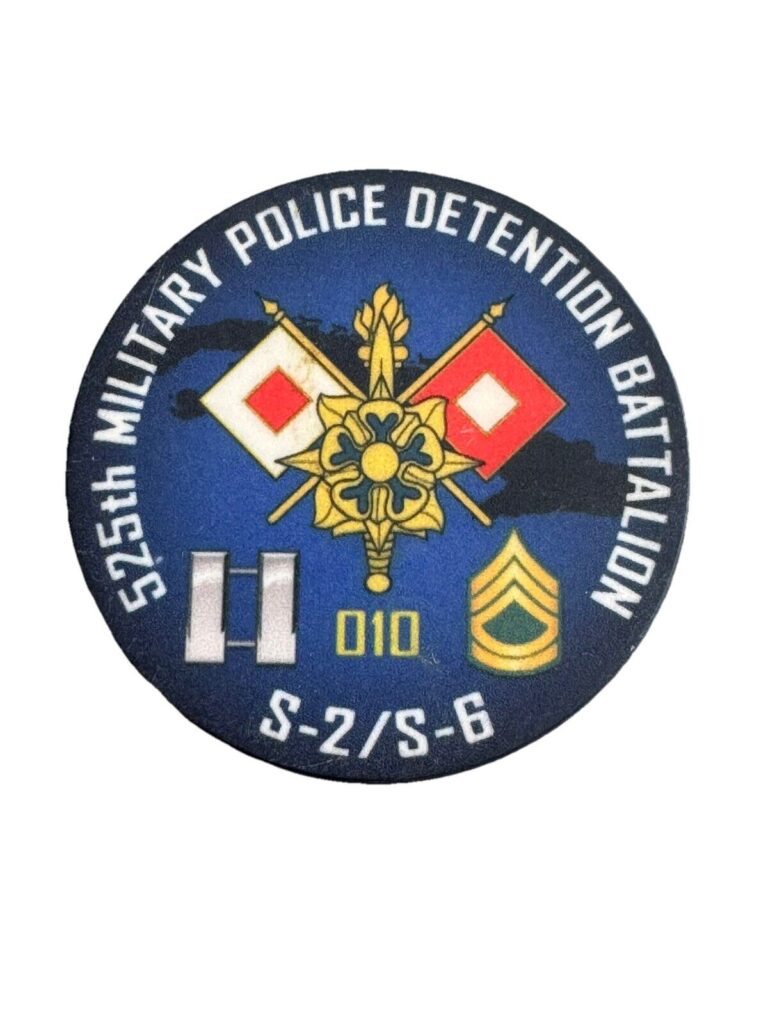 Read more about the article NEW RARE 525th MILITARY POLICE BATTALION CHALLENGE POKER CHIP US ARMY GUANTANAMO