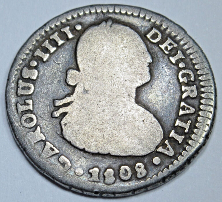 Read more about the article 1808 So-FJ Santiago Chile Spanish Silver 1 Reales Antique 1800’s Colonial Coin