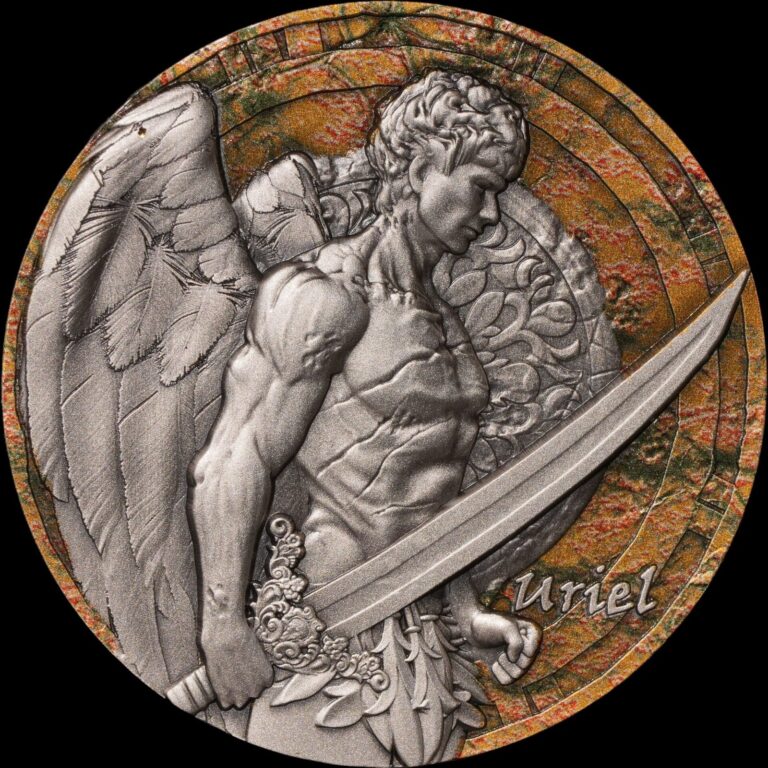 Read more about the article 2025 Cameroon Archangel Saint Uriel 2 oz Silver coin mintage of 199