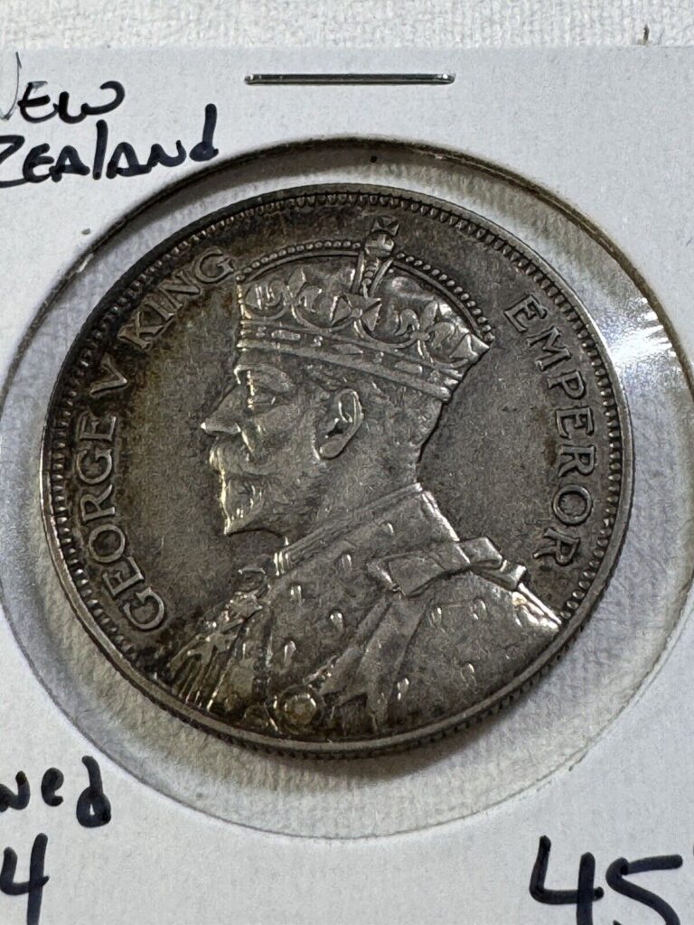 Read more about the article 1934 New Zealand 1/2 Crown Silver Coin Cleaned