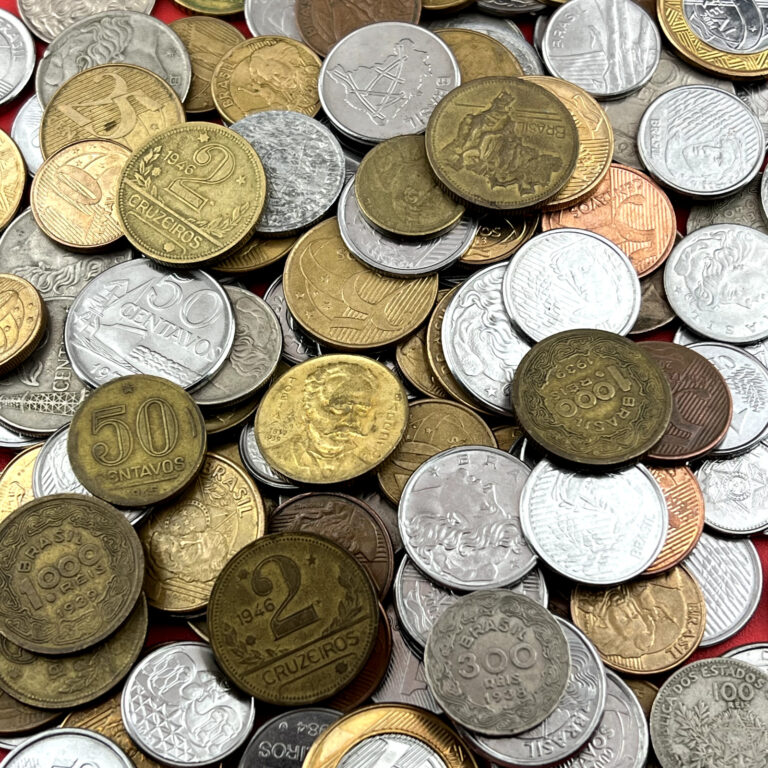 Read more about the article Brazilian Coins 5 LB Bulk Lot of ~475 Random Coins from Brazil 🇧🇷