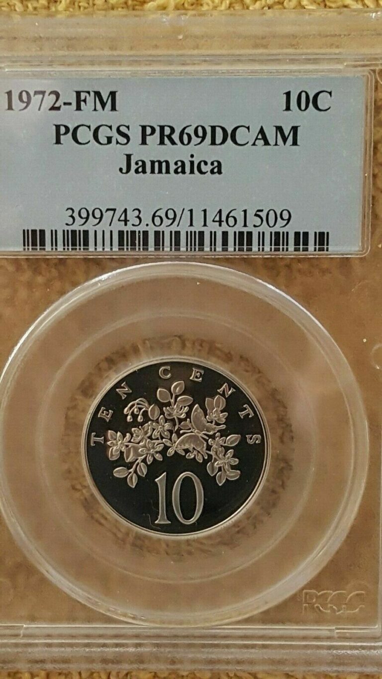 Read more about the article PCGS 1972-FM  Jamaica 10 Cents PR69 Population of 1 Ever Graded