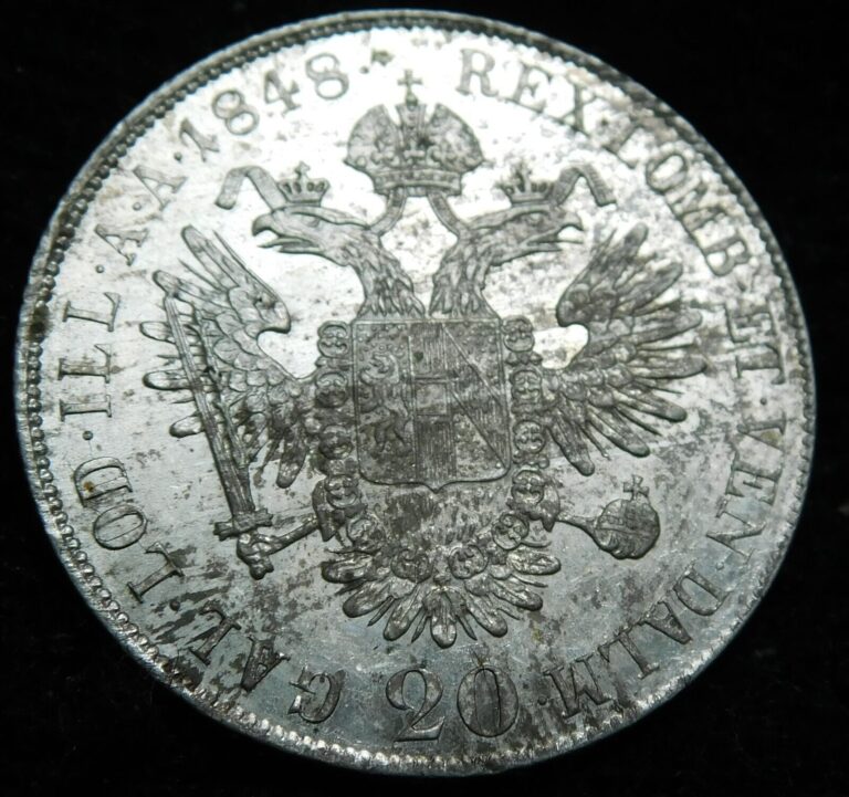 Read more about the article Austria  1848C  20 Kreuzer Silver C Mint  Mark  17-693