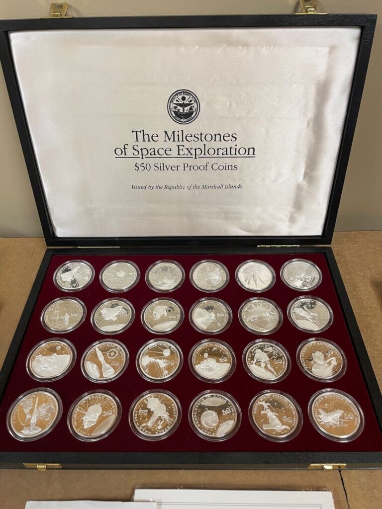 Read more about the article Marshall Islands Milestones of Space Exploration 24 oz .999 Silver Proof Coins