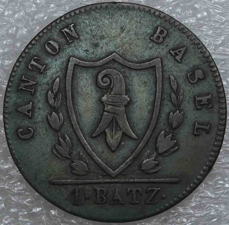 Read more about the article Switzerland Canton Basel 1 Batzen 1826 Billon Coin  [995