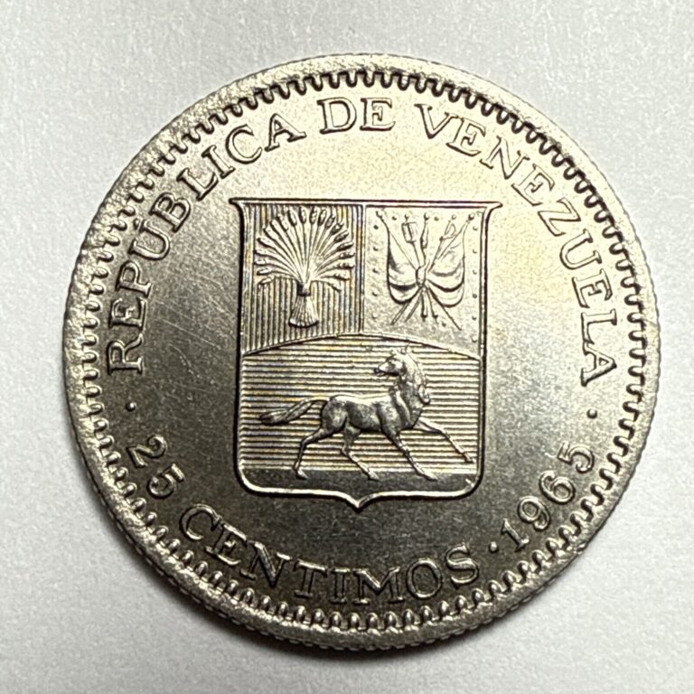 Read more about the article 1965 Venezuela 25 Centimos UNC Uncirculated World Coin (H232)