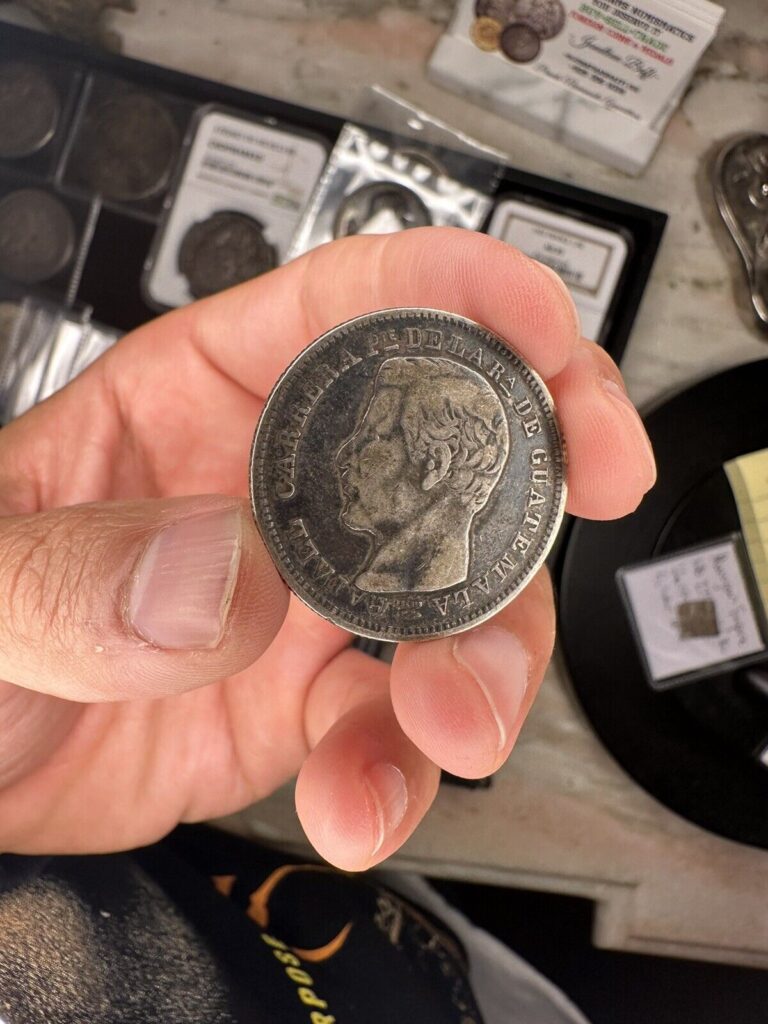 Read more about the article 1865 Guatemala 4 Reales Republican Silver Coin Frener