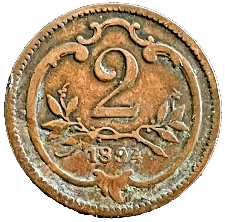 Read more about the article 1894 Austria Coin 2 Kreuzer KM# 2801 Europe Coins Austrian Money FREE SHIPPING