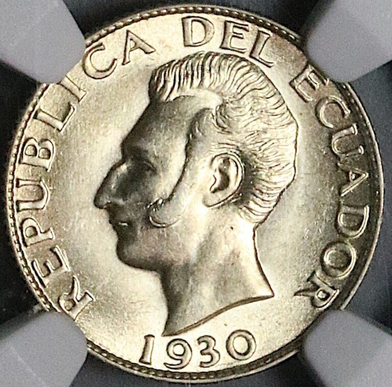 Read more about the article 1930 NGC MS 63 Ecuador 50 Centavos Mint State Key Date Silver Coin (23102902C)