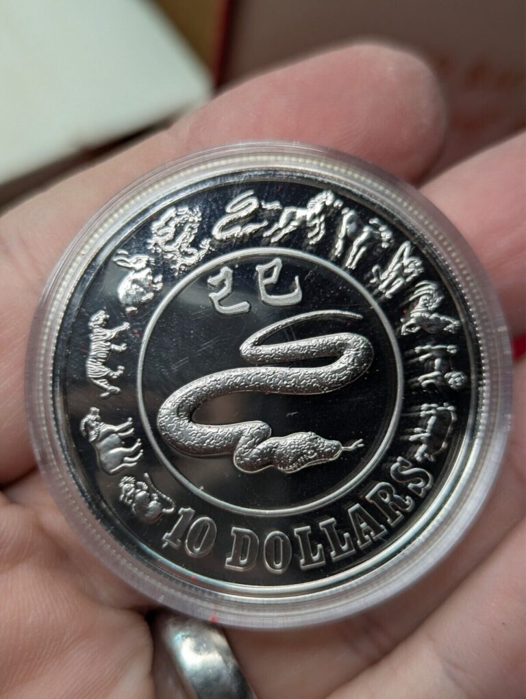 Read more about the article 1989 Singapore 10 Dollar Year of the Snake Proof Silver Coin Complete