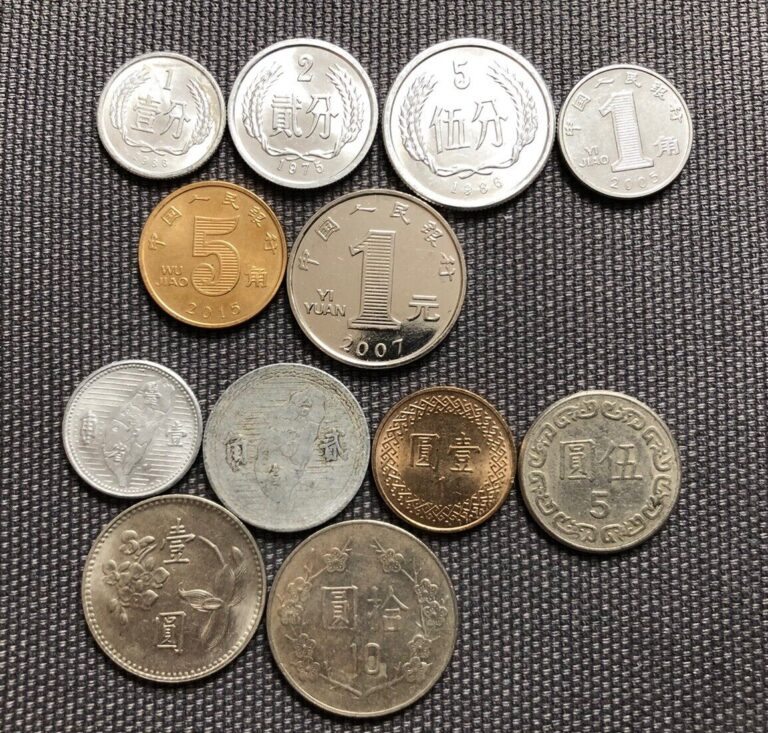 Read more about the article China 🇨🇳 Taiwan 🇹🇼 Lot Of 12  World Foreign Coins