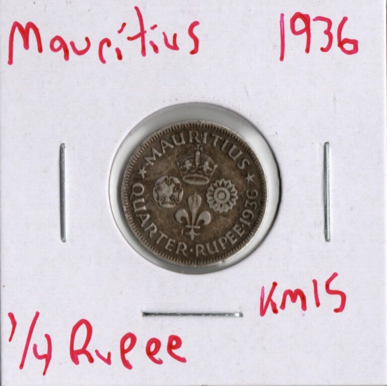 Read more about the article Coin Mauritius 1/4 Rupee 1936 KM15  silver