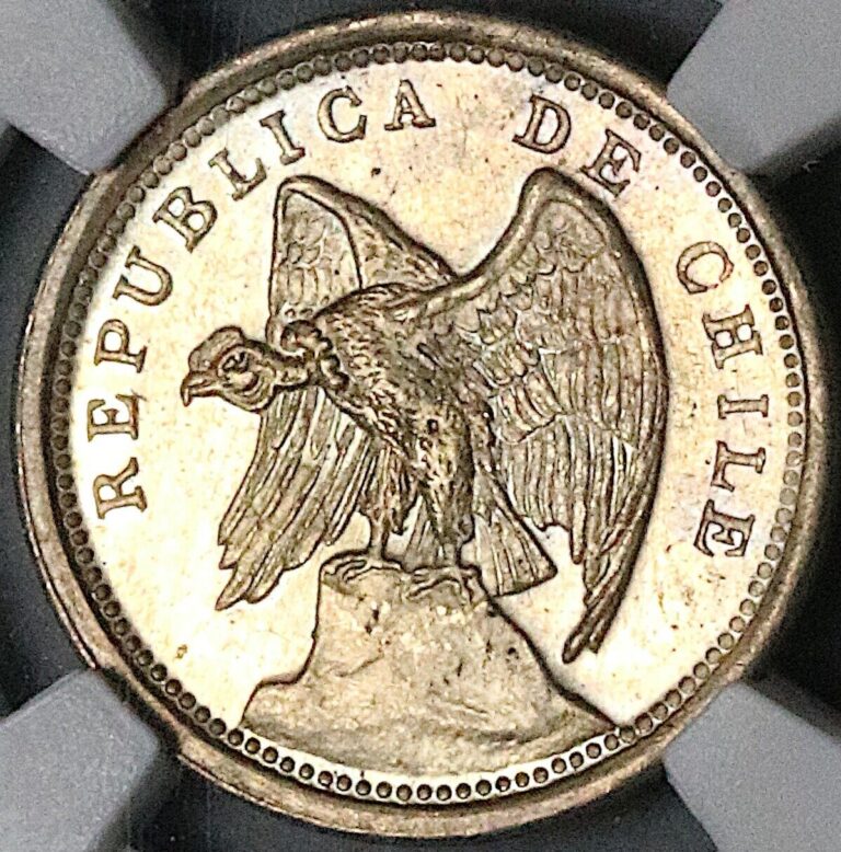 Read more about the article 1940 NGC MS 64 Chile 10 Centavos Condor Bird Santiago Mint State Coin (24070204C