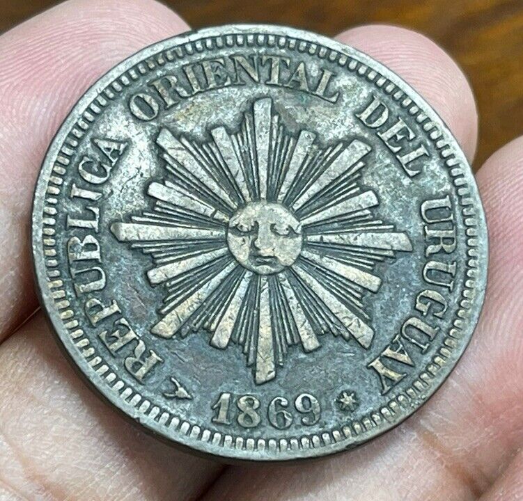 Read more about the article 1869 Uruguay 2 Centesimos Coin