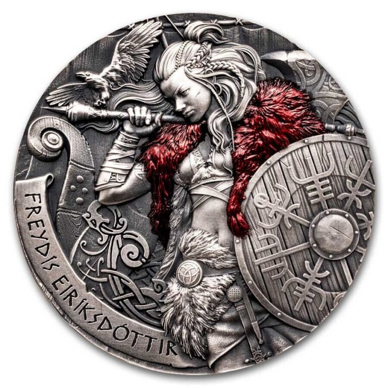 Read more about the article 2024 Cameroon 2 oz Silver Way to Valhalla: Freydis Eiriksdottir