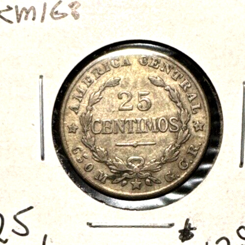 Read more about the article Costa Rica 1924 25 centimos KM 168 XF