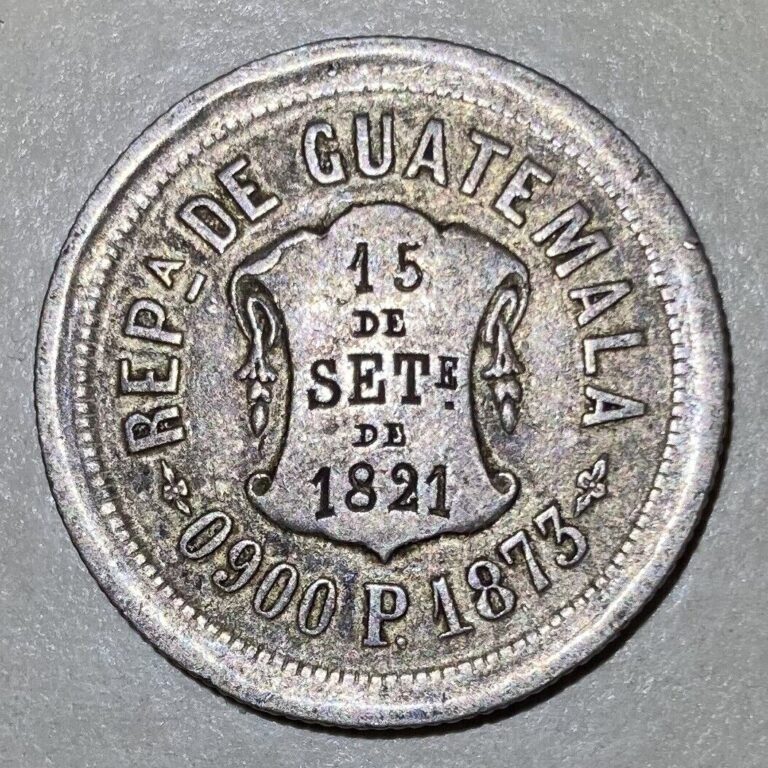 Read more about the article 1873 Guatemala 2 Reales Silver Coin