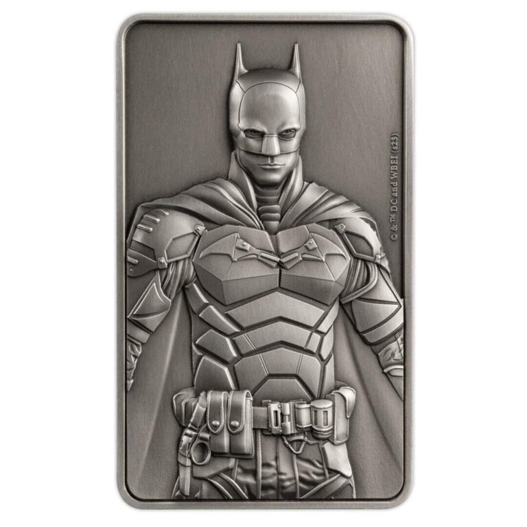 Read more about the article 2023 Barbados The Batman UHR Antiqued 3 oz Silver Coin – 250 Mintage