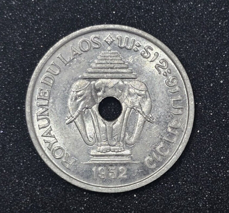 Read more about the article Vintage 1952 Laos 20 Cents Coin  Excellent