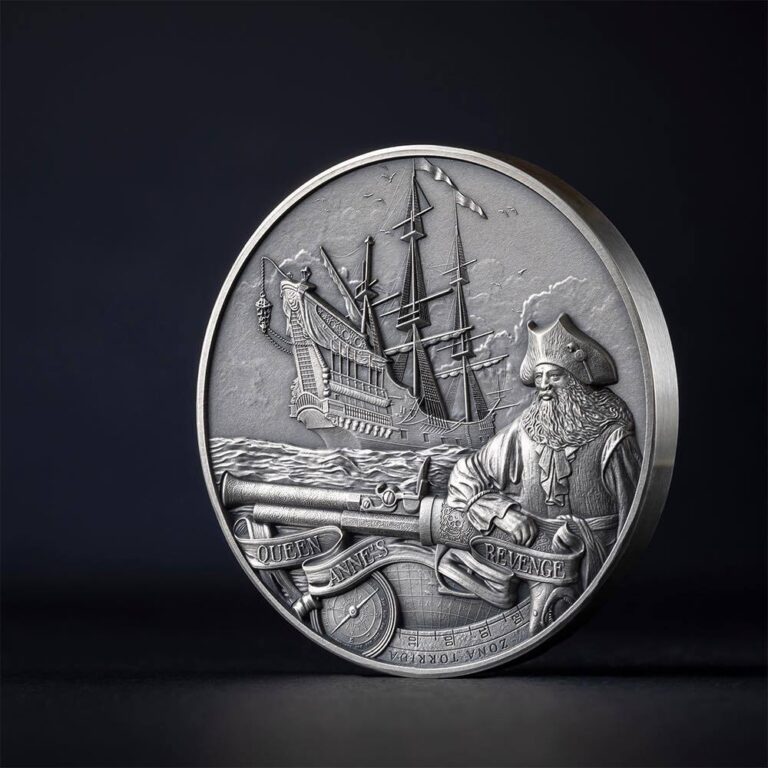 Read more about the article 2023 Barbados Captains of Fortune Queen Anne’s Revenge 2oz .999 Silver Coin