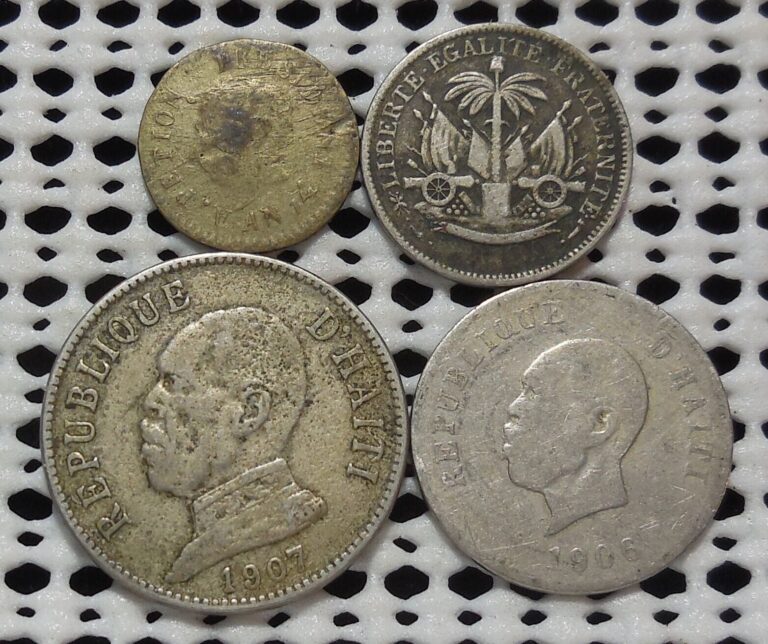 Read more about the article FOUR OLD COINS FROM HAITI 1800’S-1900’S